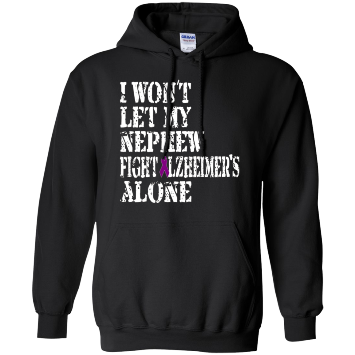 Alzheimer's Awareness Shirt For Nephews Purple Ribbon Tee