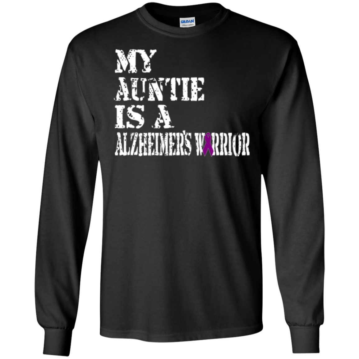 Alzheimer's Awareness Shirt For Aunties Purple Ribbon Tee