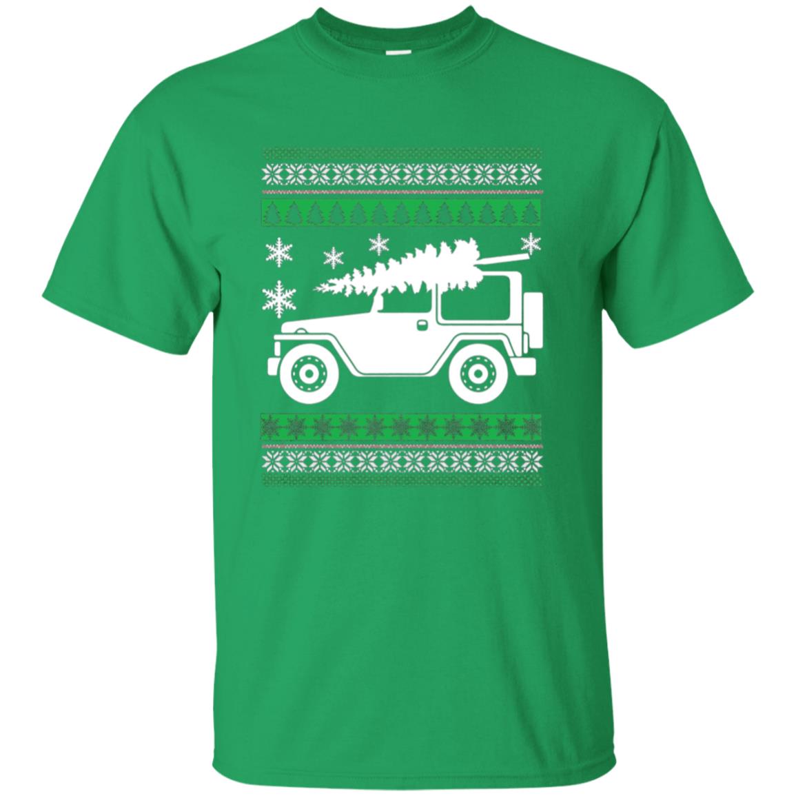 Santa's Jeep Christmas Tree Ugly Sweater Party