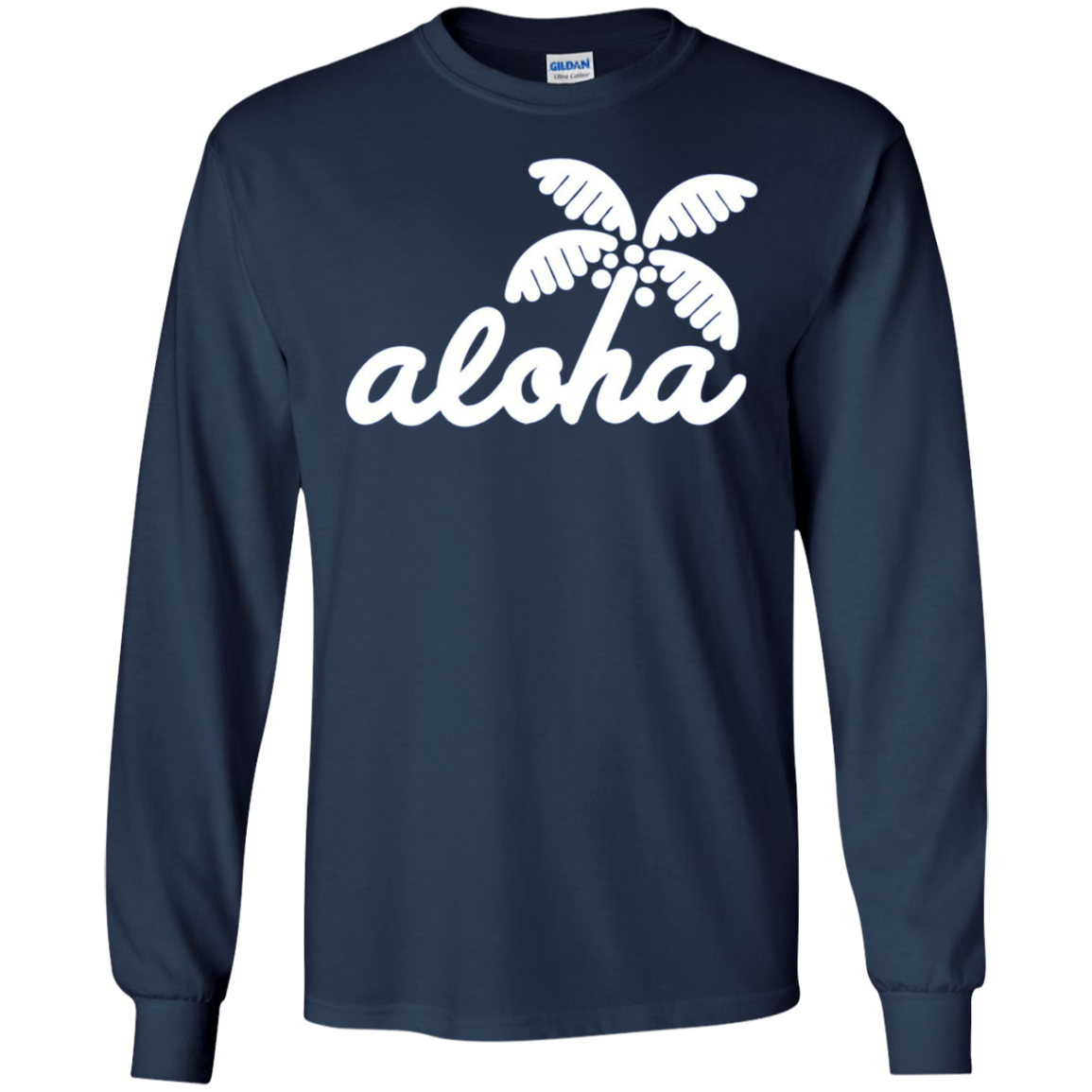 Aloha Palm Tree Simple Long Sleeve T-shirt