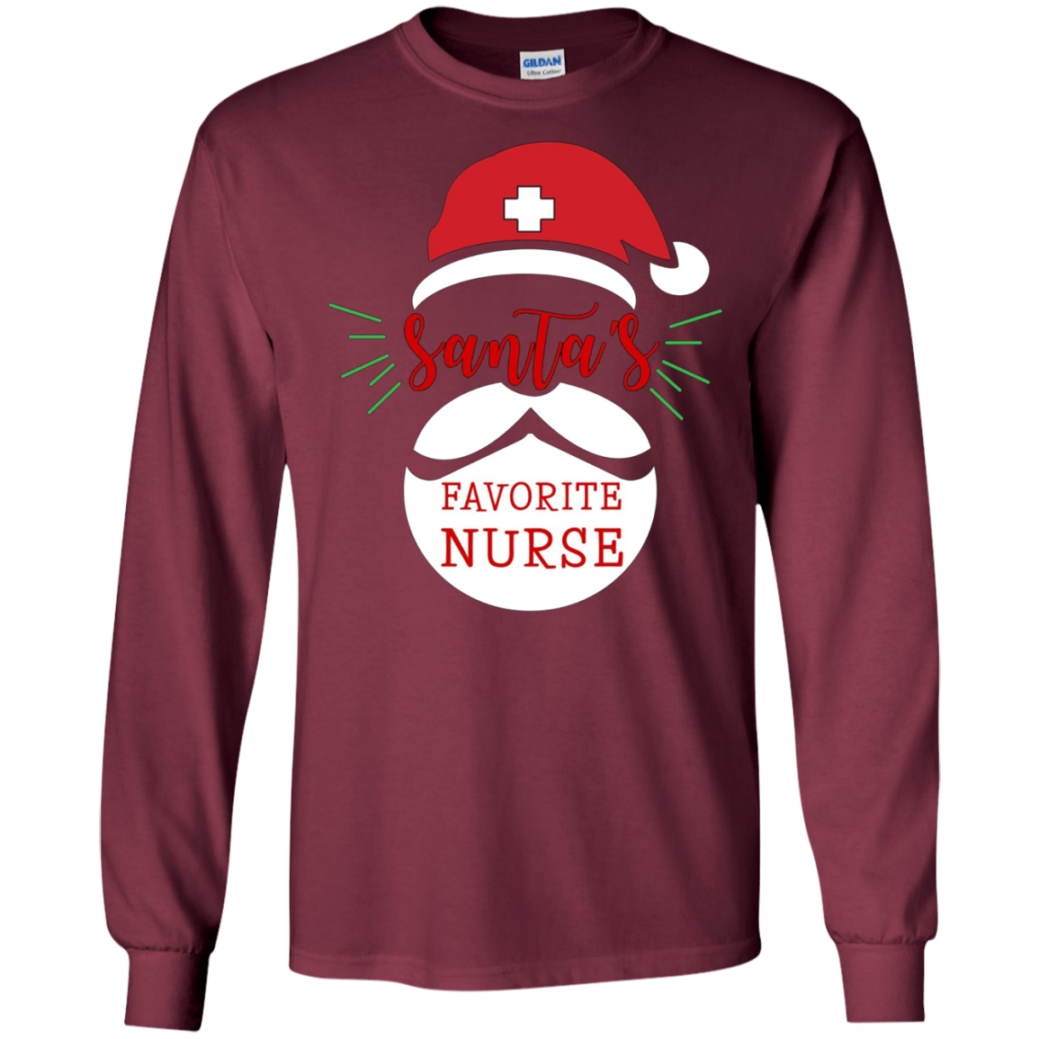 Santa's Favorite Nurse Funny Nurse Christmas T-Shirt