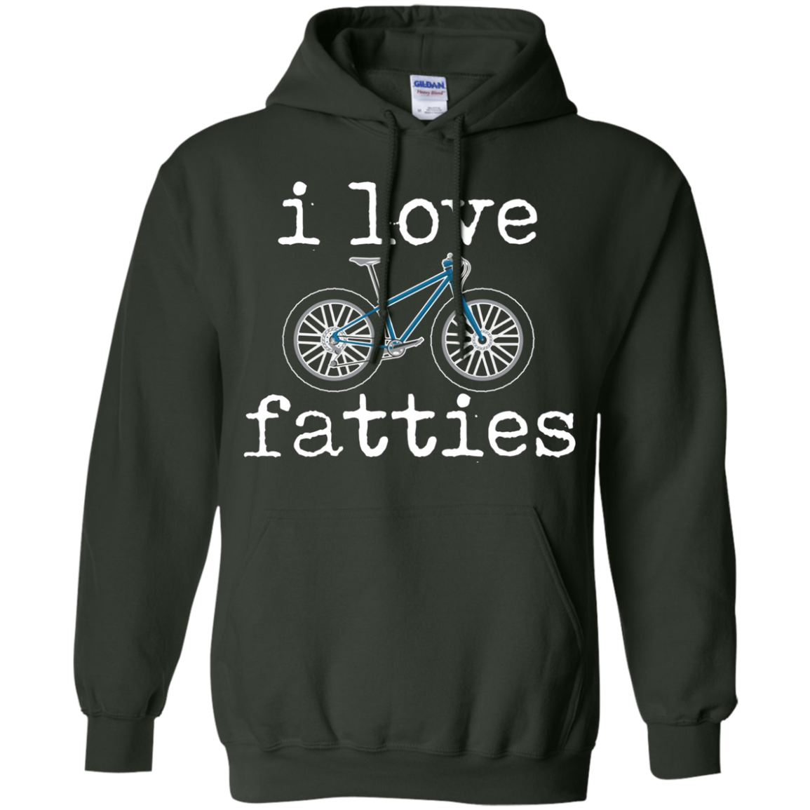 "I Love Fatties" Fat Tire Mountain Style Bikes T-Shirt