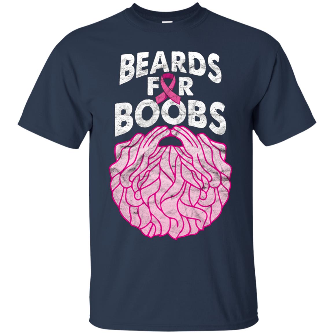 'Beards Breast Cancer Shirt' Breast Cancer Awareness Shirt