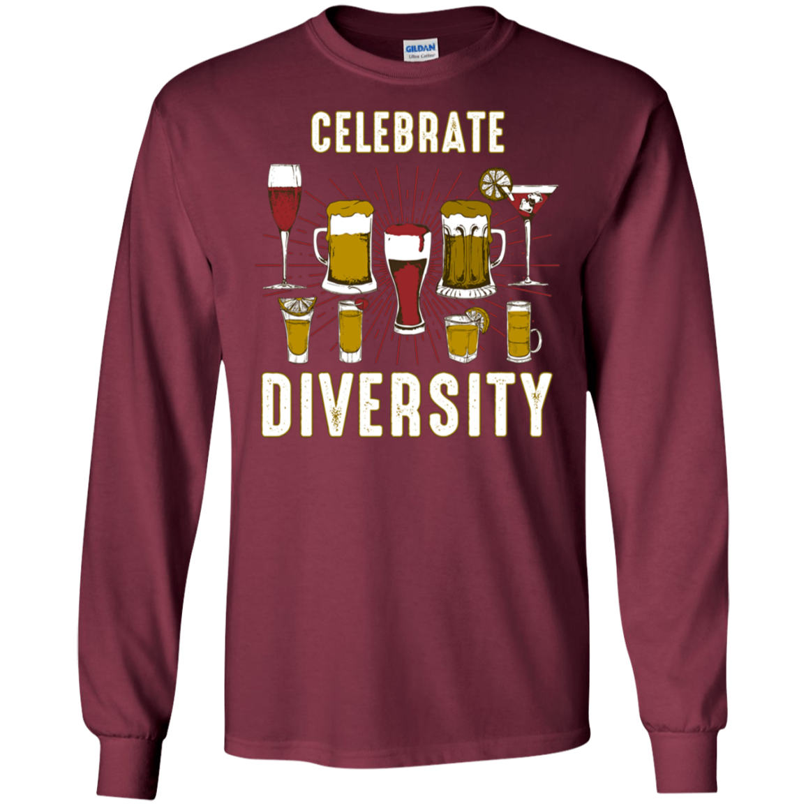 Alcohol Diversity Shirt Celebrate with Beer long sleeve