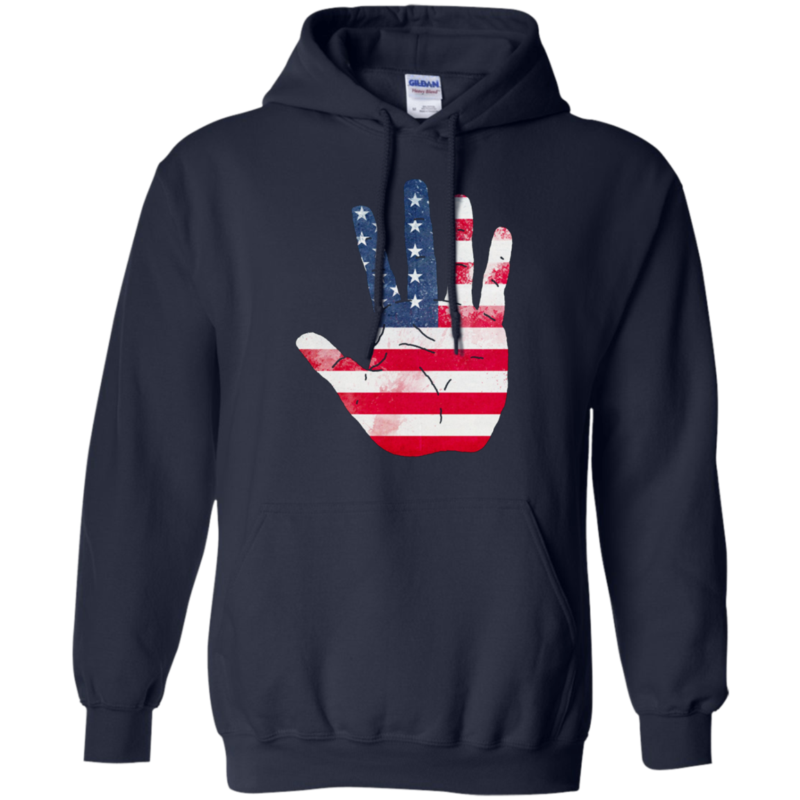 American Flag Waving Hand Hi Five Patriotic Novelty T Shirt