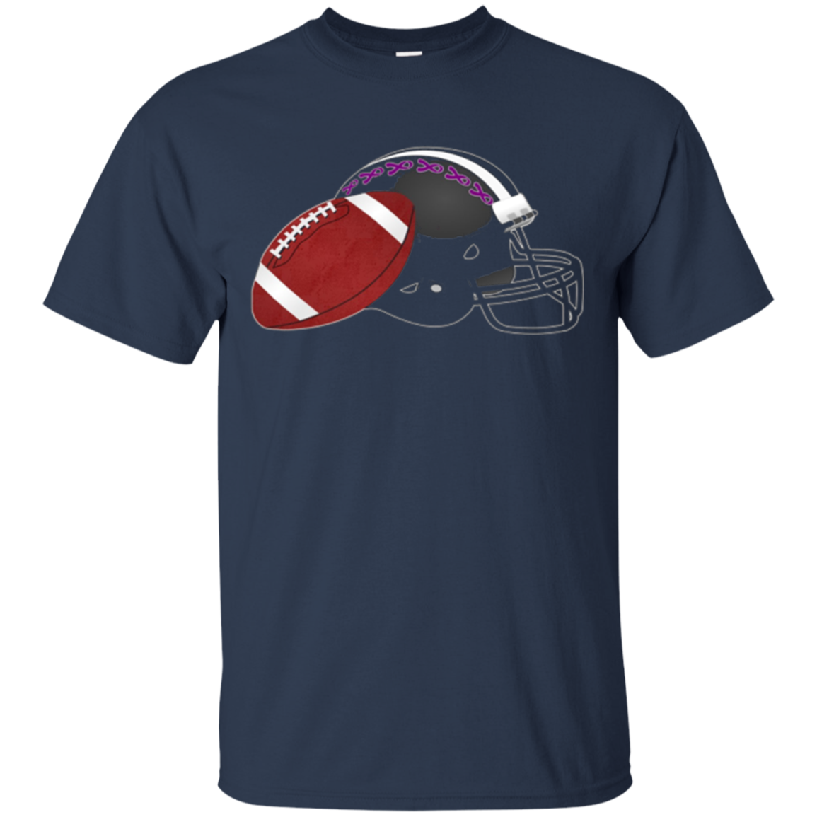 Alzheimer Awareness Purple Ribbon Shirt For Football Fans