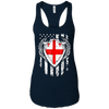 Image of Angel Georgian American Flag Patriotic Georgia USA Tshirt