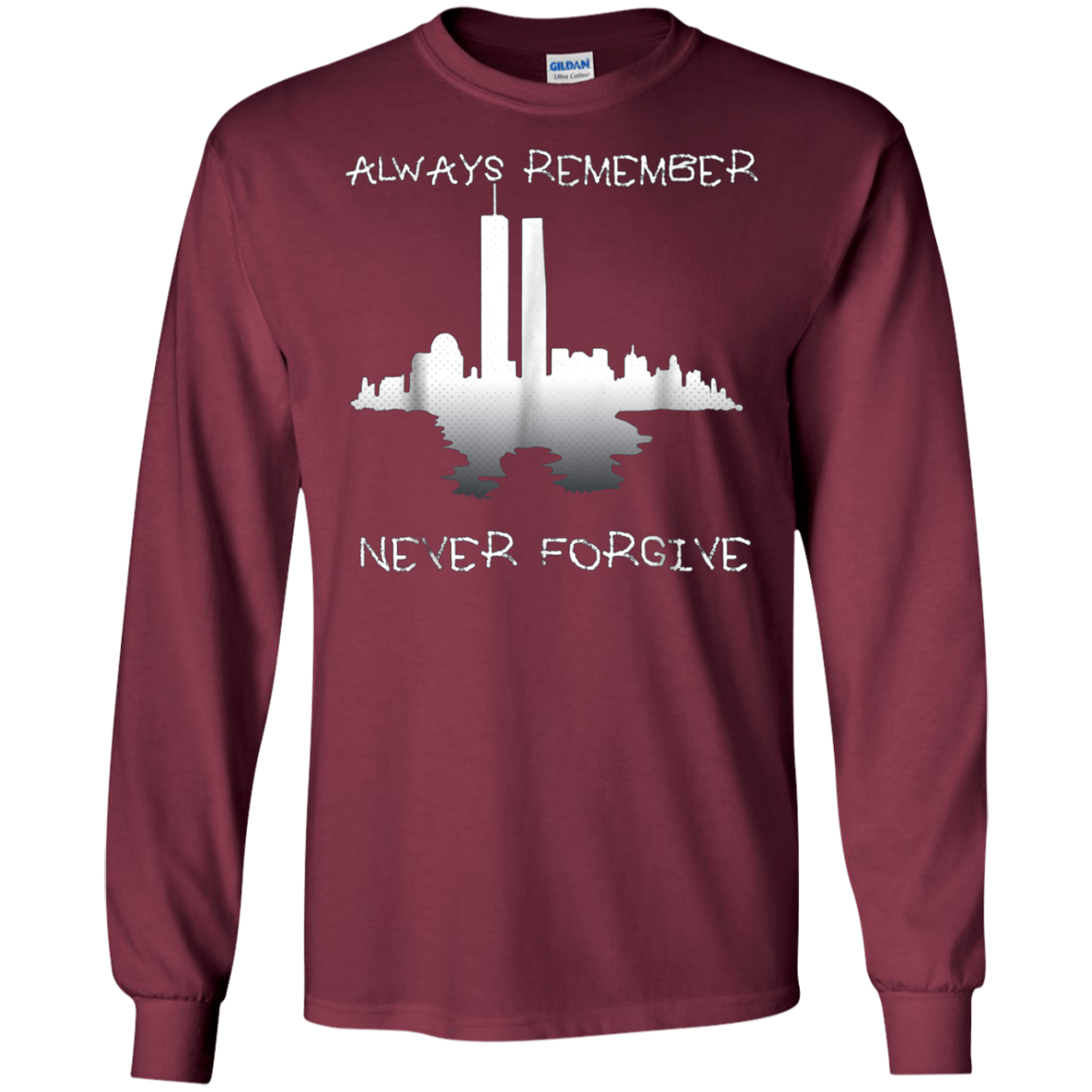 Always Remember Twin Tower Never Forgive T-shirt Sept 11th