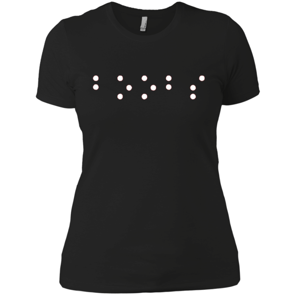 "Boobs" written in contracted Braille t-shirt funny tshirt