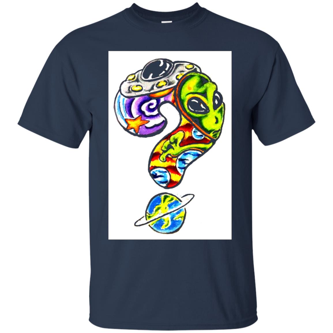 Alien question space ufo truth women mens t shirt