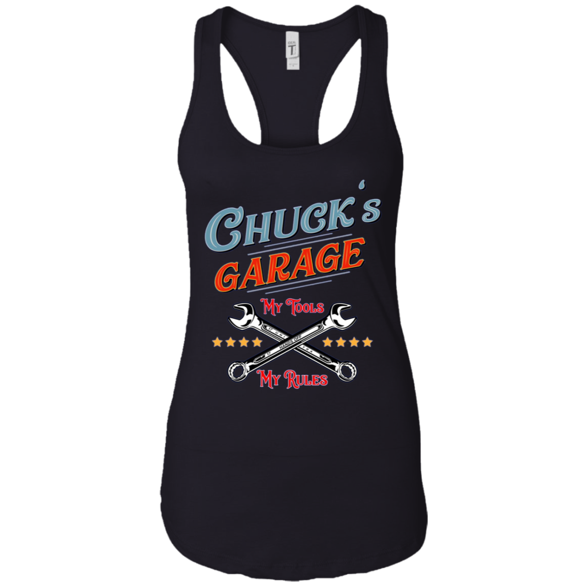 Chuck's Garage funny long sleeve tee shirt