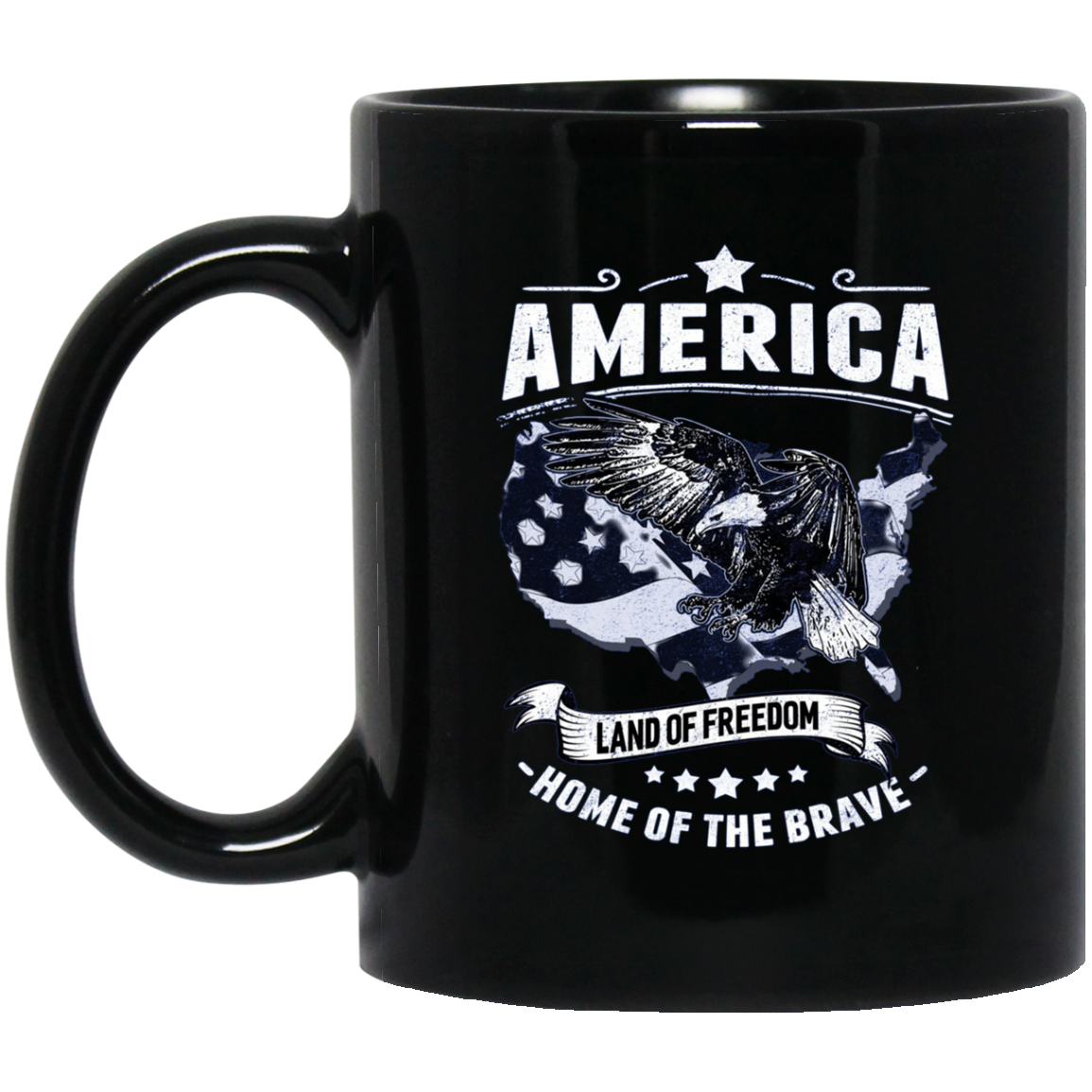 America Land of Freedom Home of the Brave TShirt Patriotic