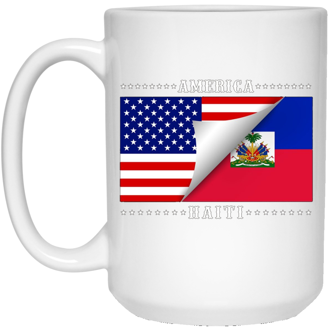 American Haitian Flag Stars T-Shirt Great Gift Tee