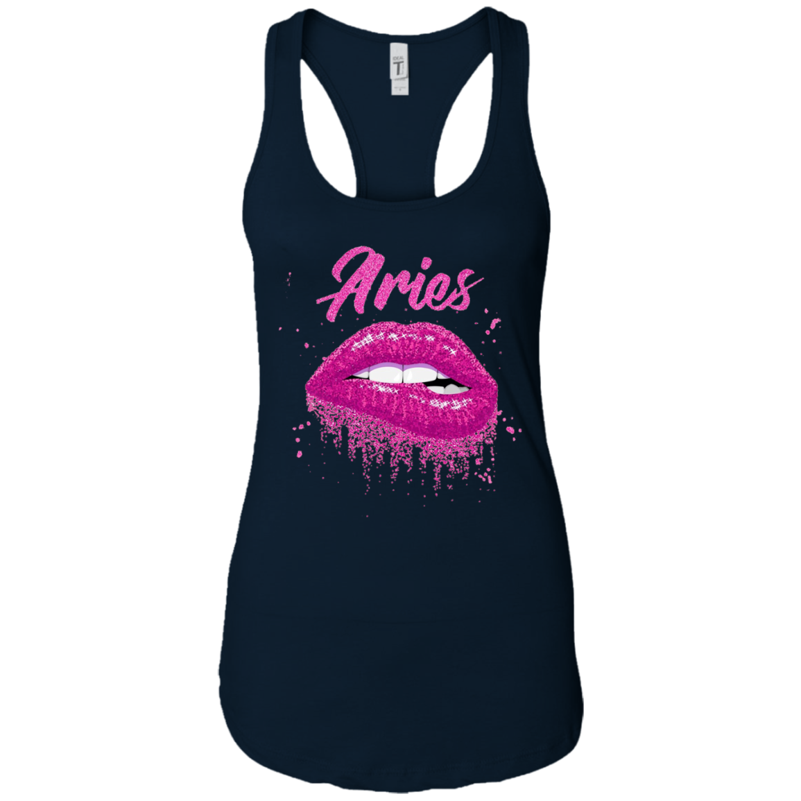 Aries Zodiac Birthday Pink Lips T-Shirt for Black Women