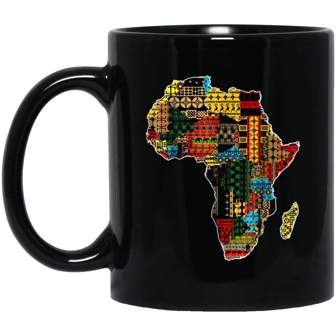 African pride traditional ethnic pattern Africa map t-shirt