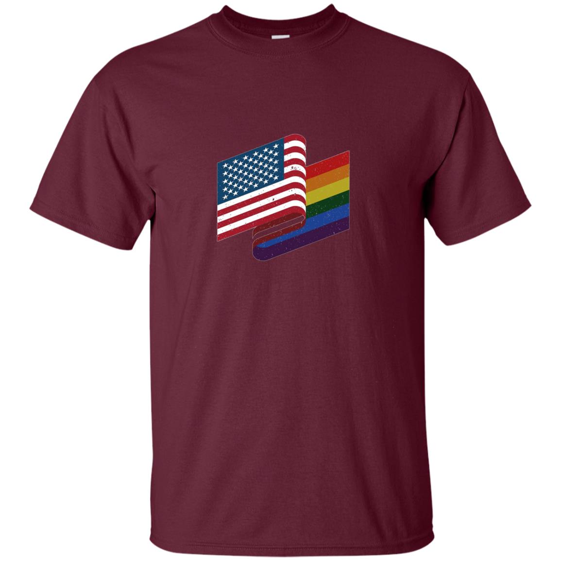 American Gay Flag Shirt, LGBT America Pride, 4th of July Tee