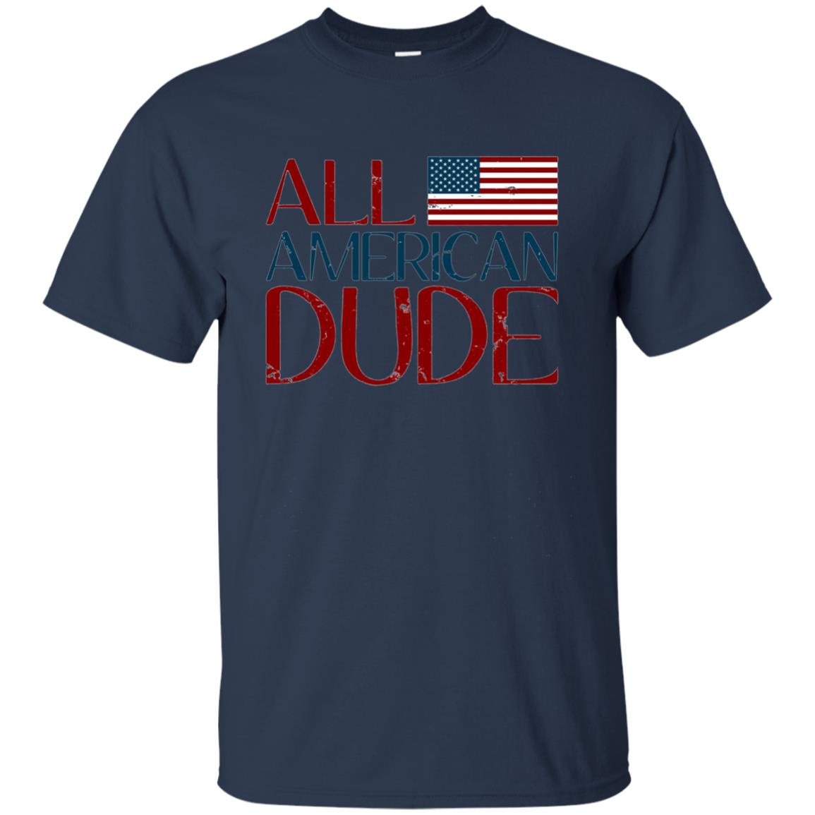 All American Dude 4th of July Patriotic America USA Shirt LS
