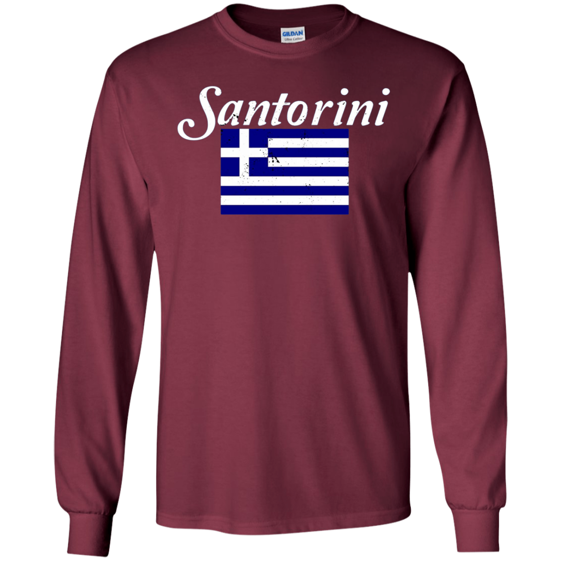 SANTORINI T Shirt Cool Greek Flag Island On The Aegean Sea