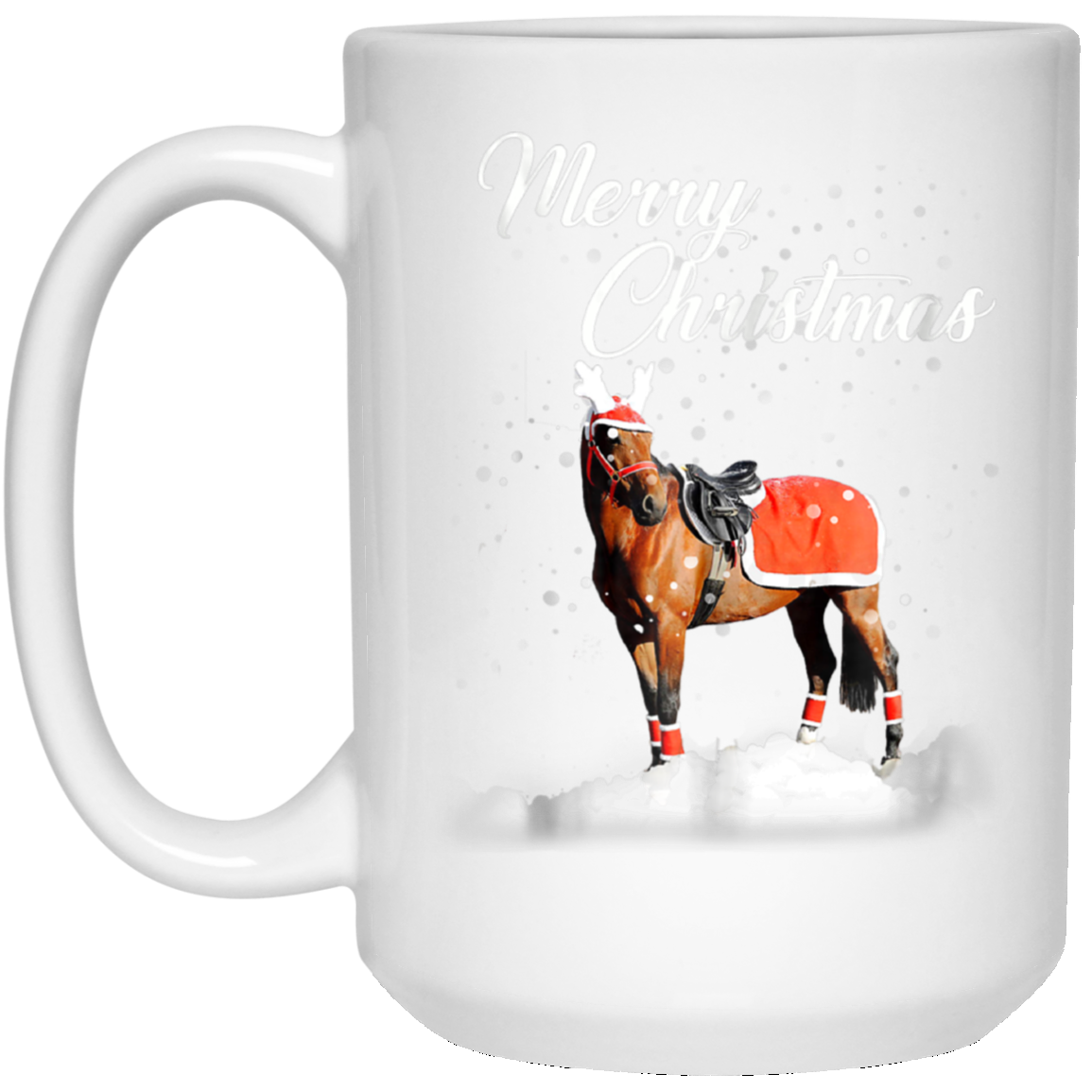 Santa Merry Christmas Horse TShirt Farm Farmer Christmas Tee