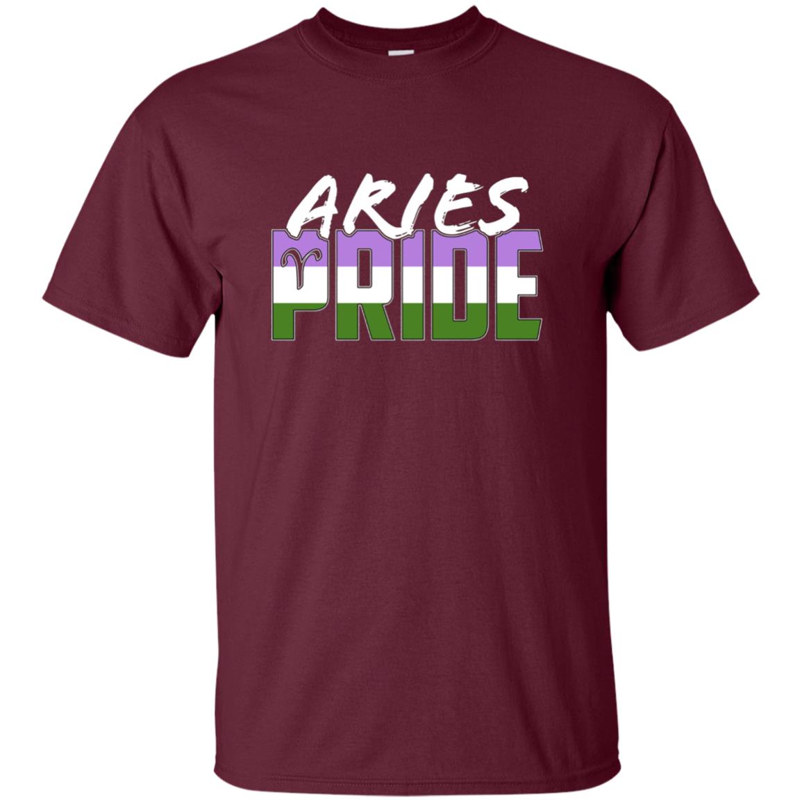 Aries Genderqueer Pride Flag Zodiac Sign Long Sleeve T-Shirt