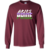Image of Aries Genderqueer Pride Flag Zodiac Sign Long Sleeve T-Shirt