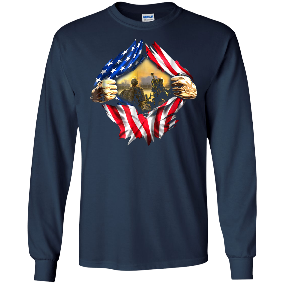 Artilleryman US Flag Awesome T-shirt