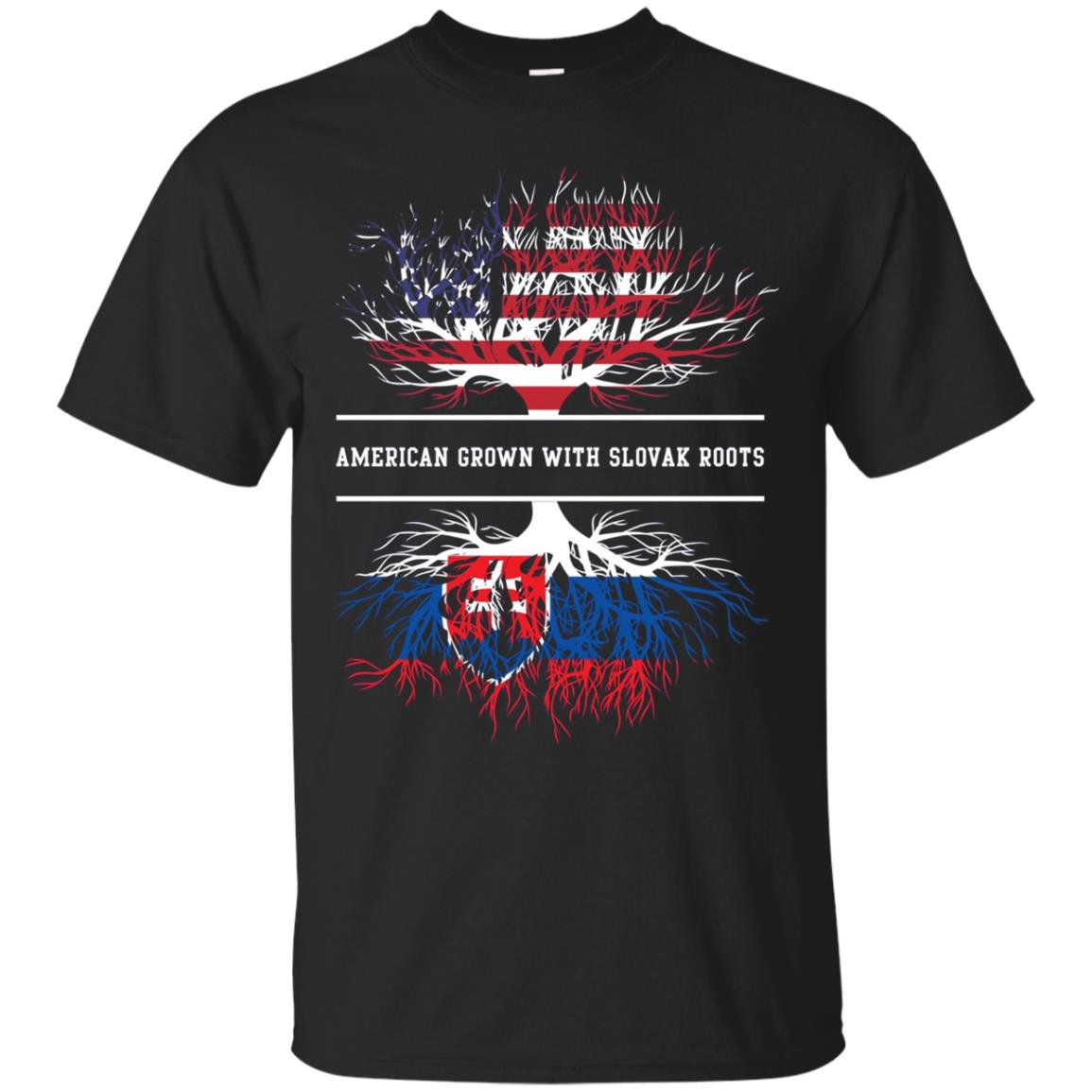 American Grown With Slovak Roots T-Shirt Slovakia Tee