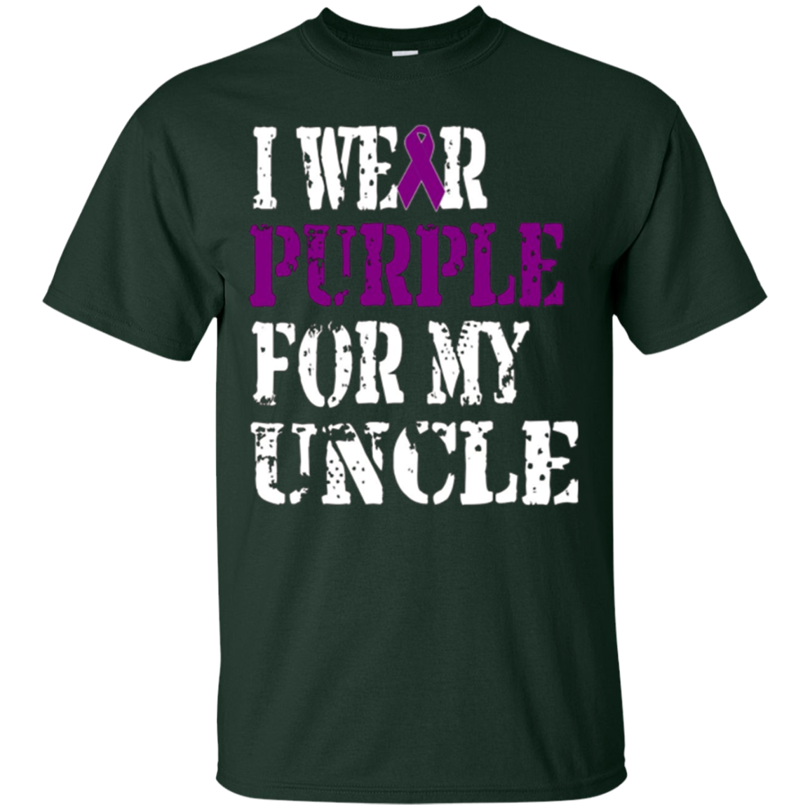 Alzheimer's Awareness T-shirt I Wear Purple For My Uncle