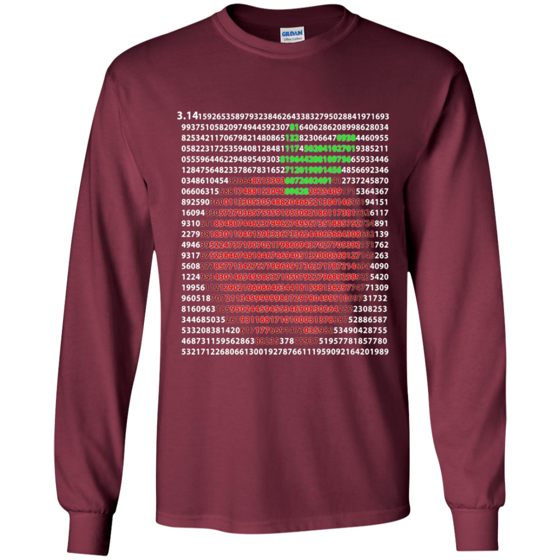 Apple Pi Day Shirt 3.14 First 1,000 Digits | FUNNY PI SHIRT