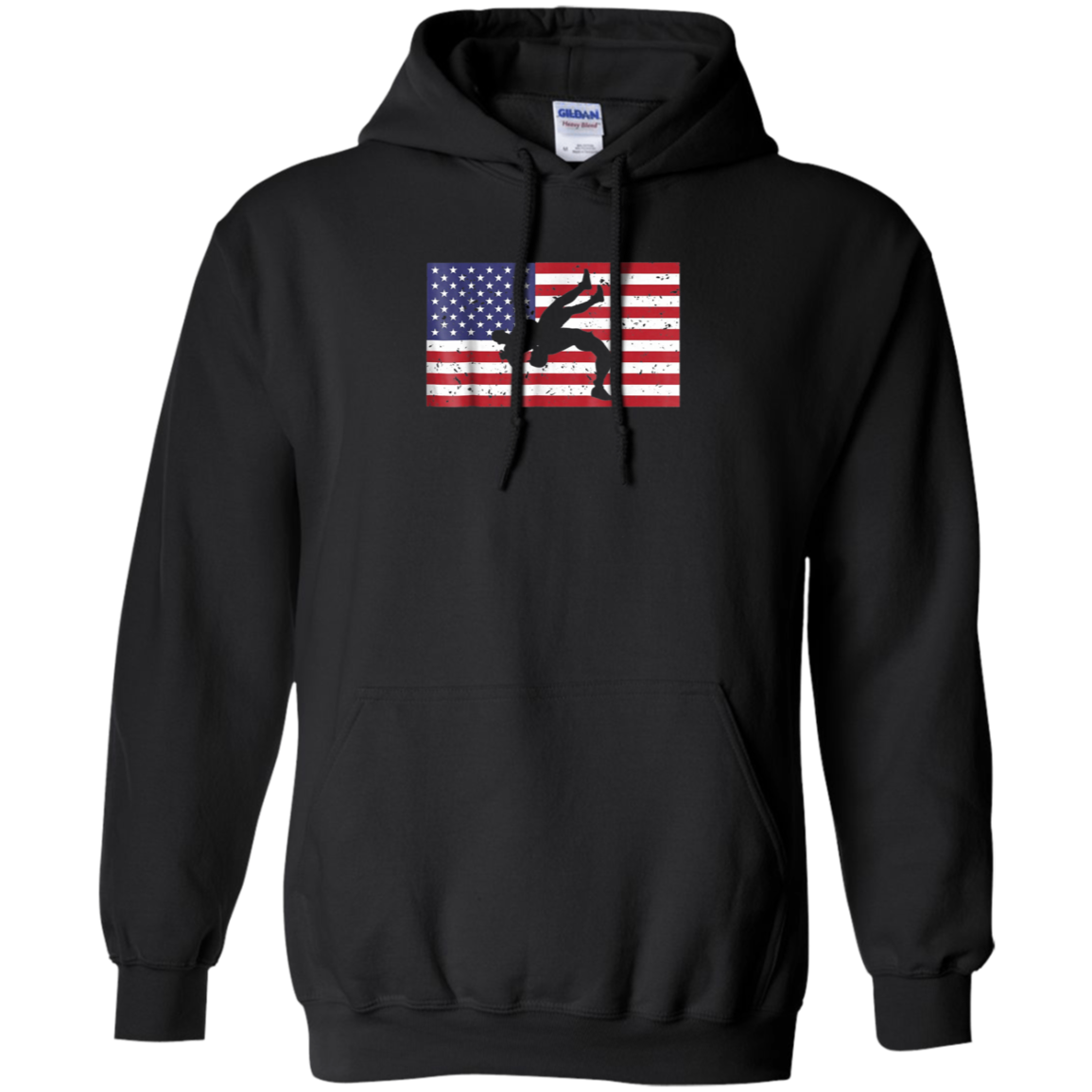 American Wrestling Patriotic T-Shirt with the USA Flag