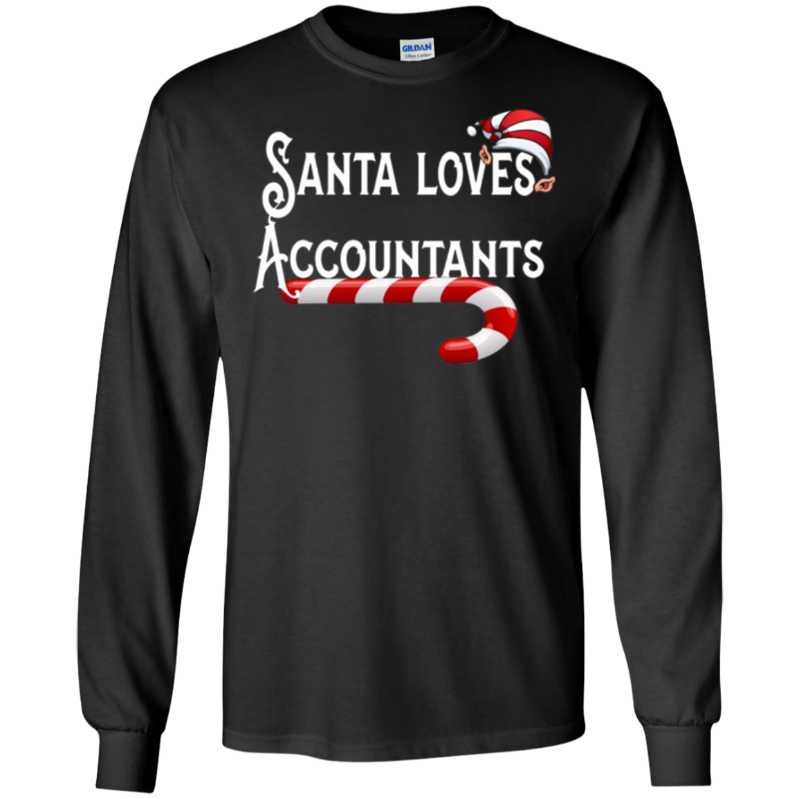 Santa Loves Accountants T-Shirt Numbers Gift Tee