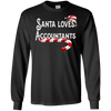Image of Santa Loves Accountants T-Shirt Numbers Gift Tee