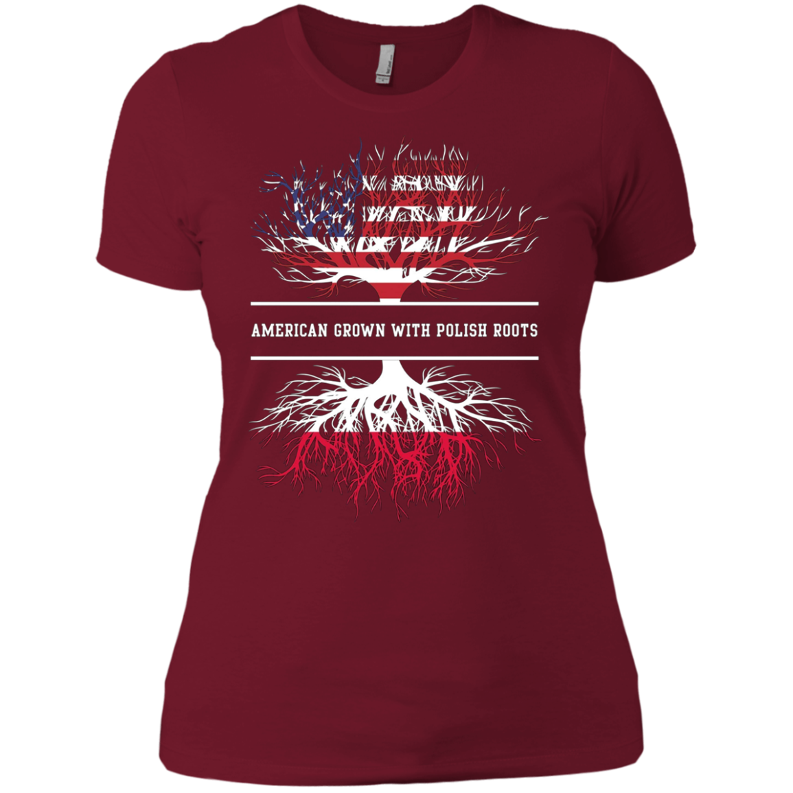 American Grown With Polish Roots T-Shirt Poland Tee