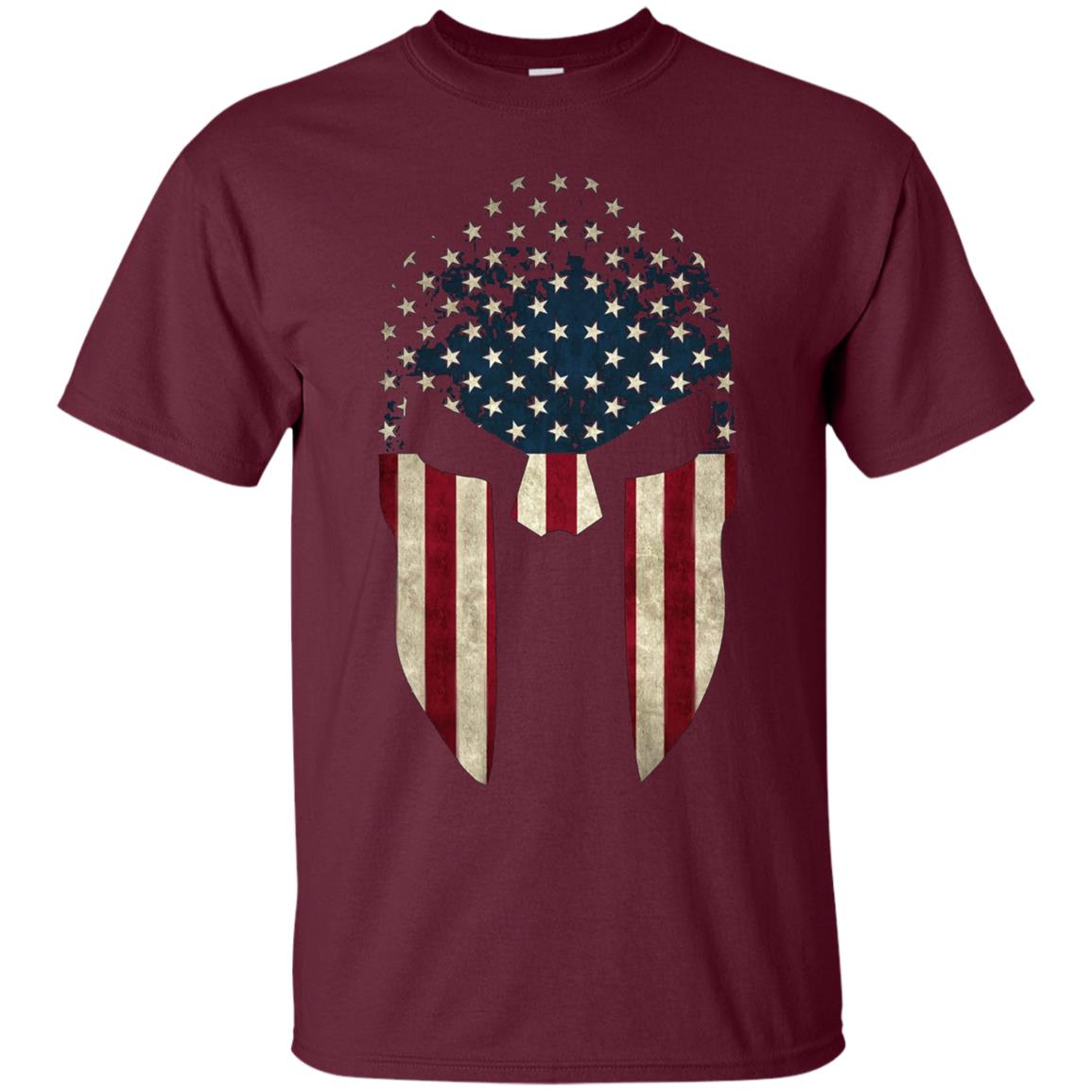 American Spartan Old Glory Molon Labe USA Flag T-Shirt