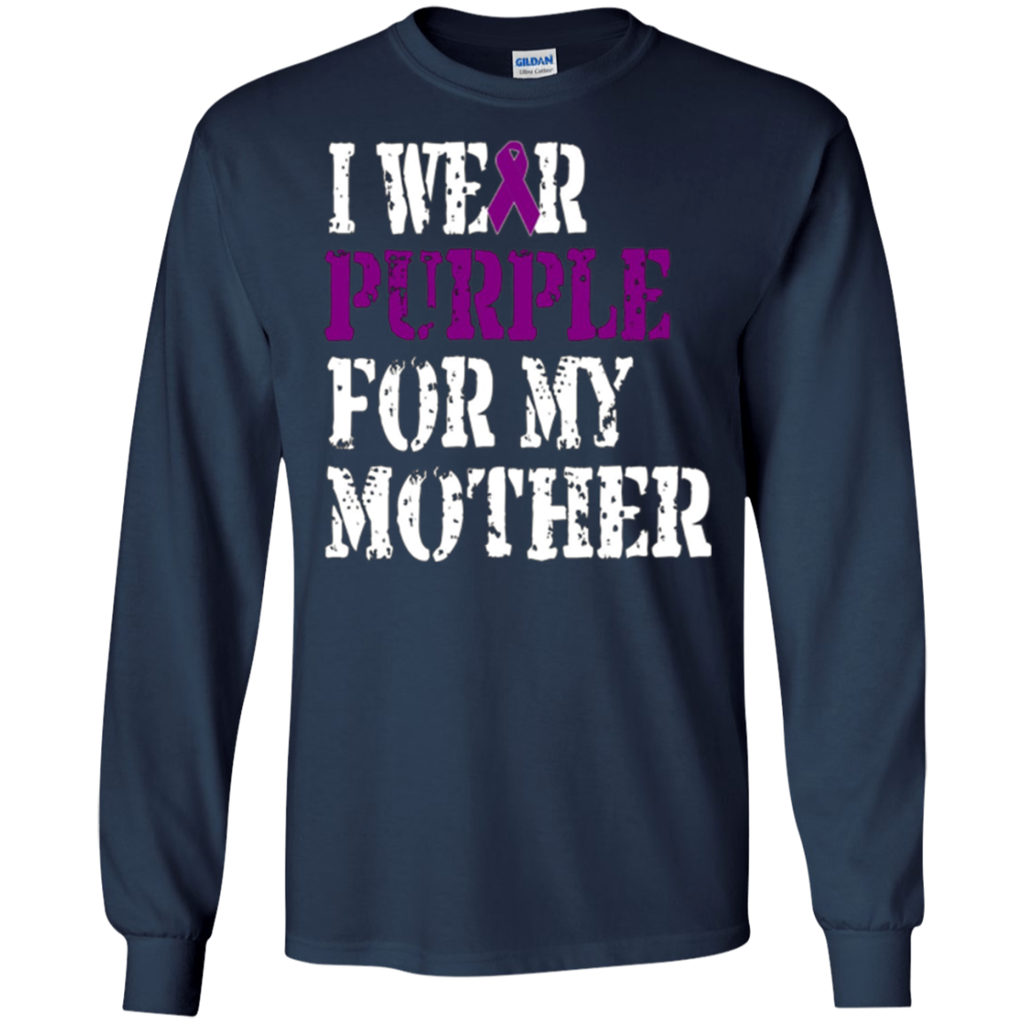 Alzheimer's Awareness T-Shirt I Wear Purple For My Mother