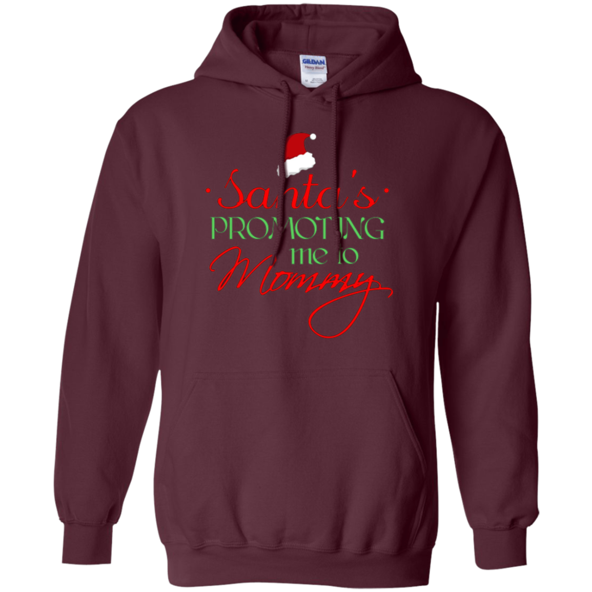 Santas Promoting Me To Mommy Mom Christmas Maternity T-Shirt