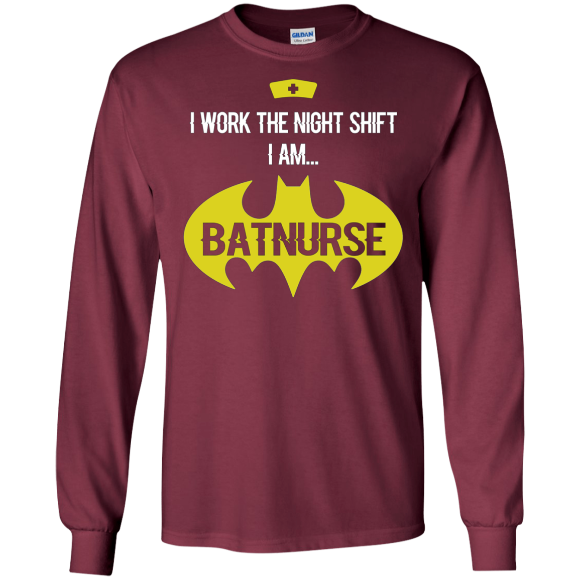 Adult Nurse T-Shirt Am Bat Nurse I Work The Night Shift Shirt