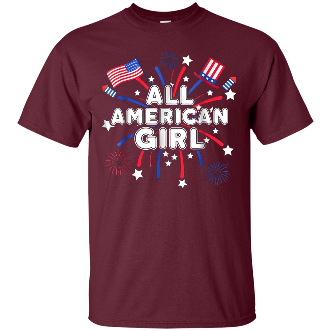 All American Girl Cute Patriotic 4th Of July T-Shirt