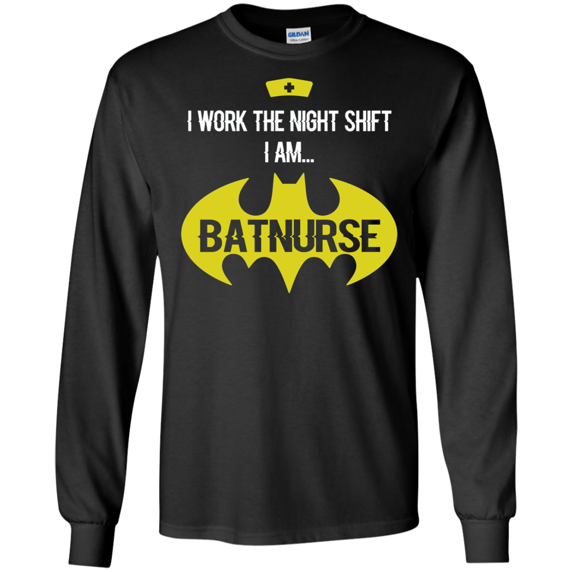 Adult Nurse T-Shirt Am Bat Nurse I Work The Night Shift Shirt
