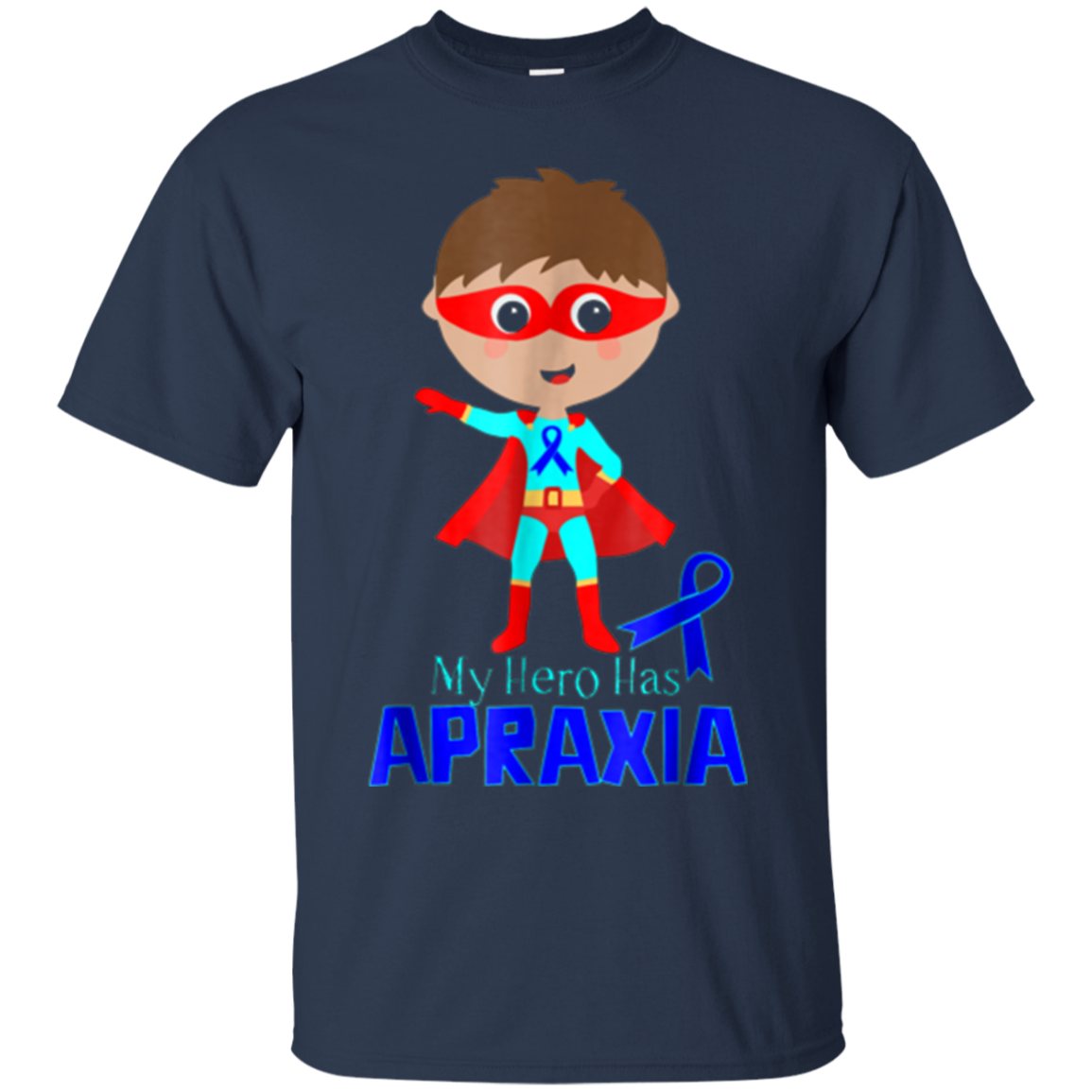 Apraxia Awareness T-shirt Blue Ribbon Apraxia Shirt
