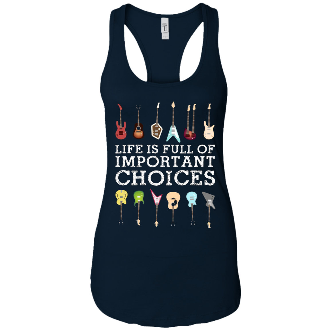 "Important Choices" Electric Guitar Nerd Musician T-shirt