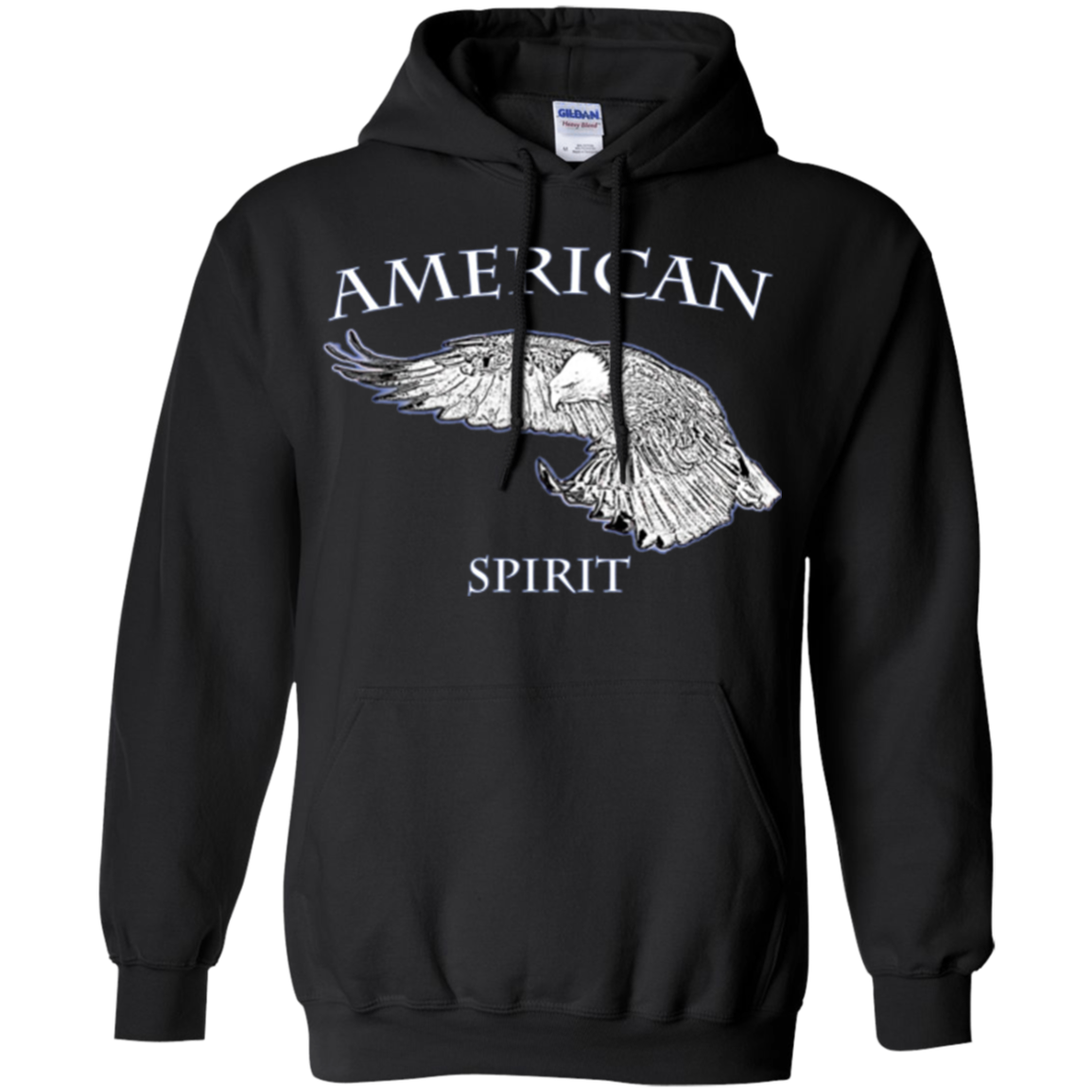 AMERICAN Spirit Bald Eagle Long Sleeve T-shirt B & W Art