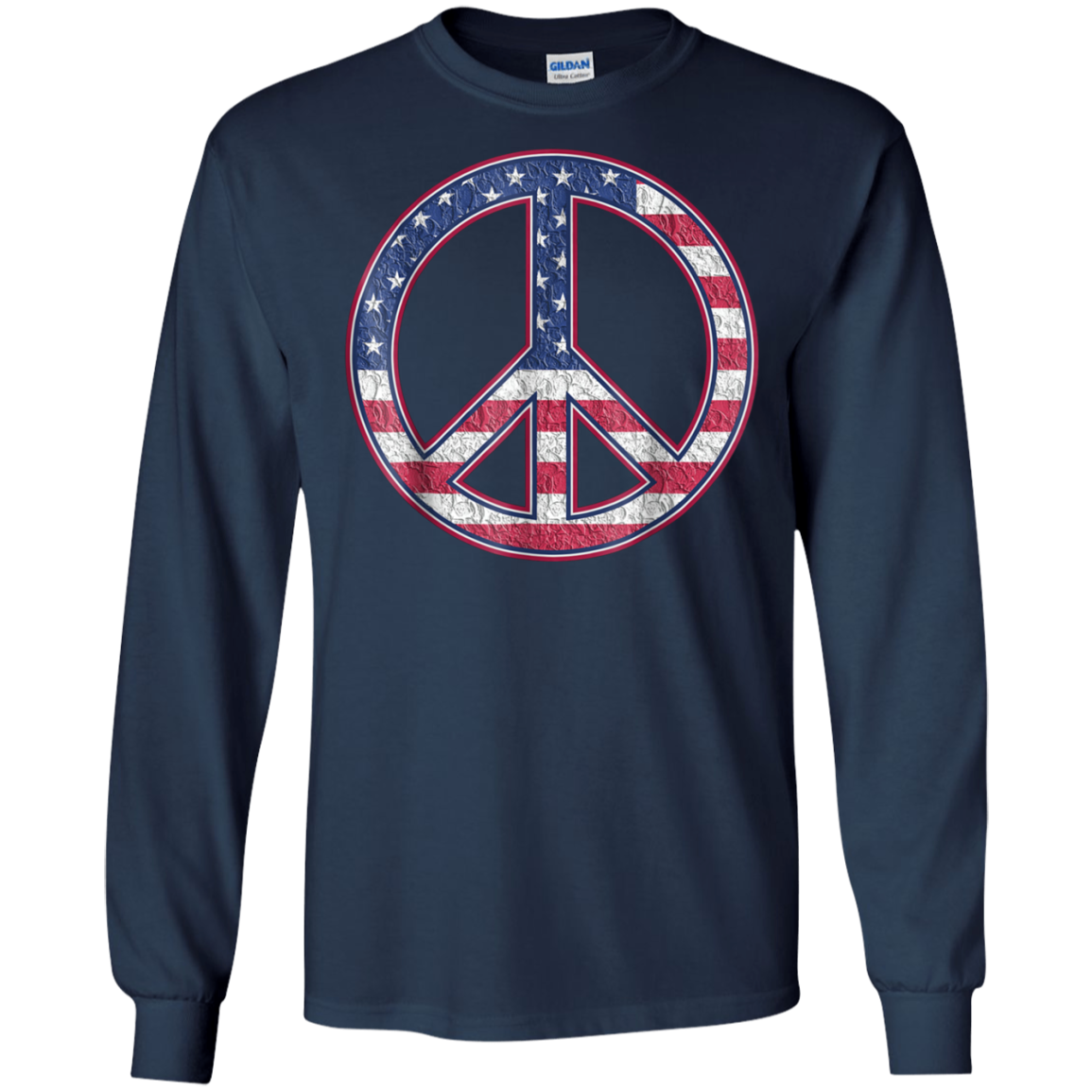 American Peace Sign Funny Happy 4th Fourth Of July T-Shirt