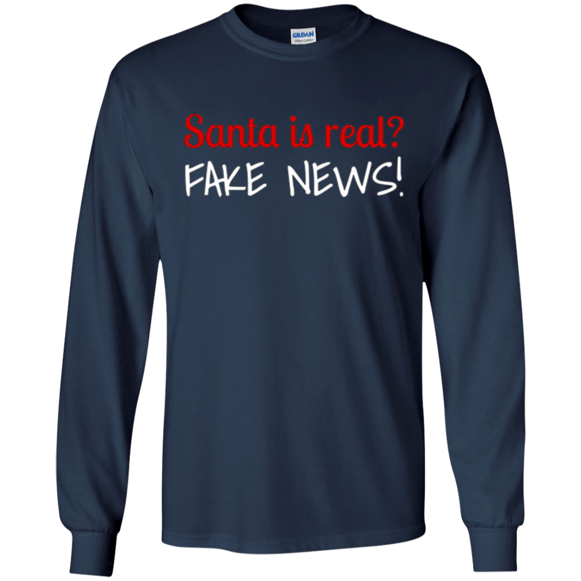Santa Fake News T-Shirt Trump Joke Funny Christmas Gift