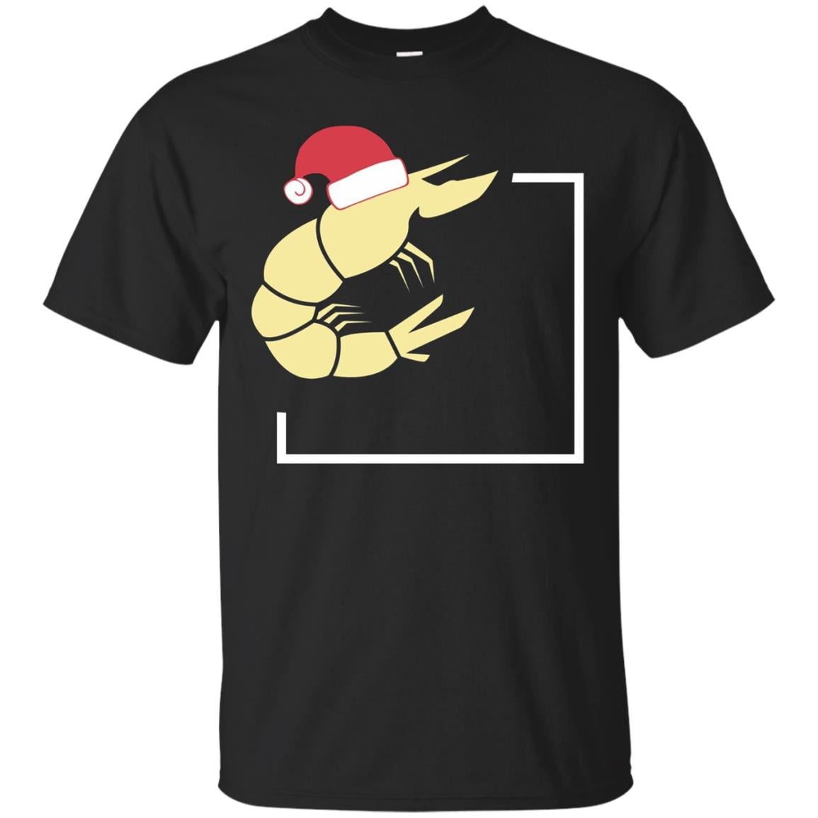 Christmas Shrimp T-Shirt - Shrimp With Santa Hat Tee