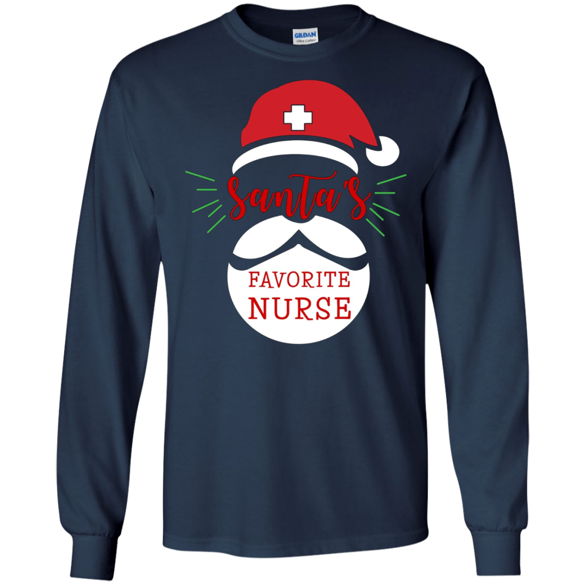 Santa's Favorite Nurse Funny Nurse Christmas T-Shirt