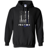 Image of Always Thin Blue Line Heart US Flag I've Got His Six T-shirt