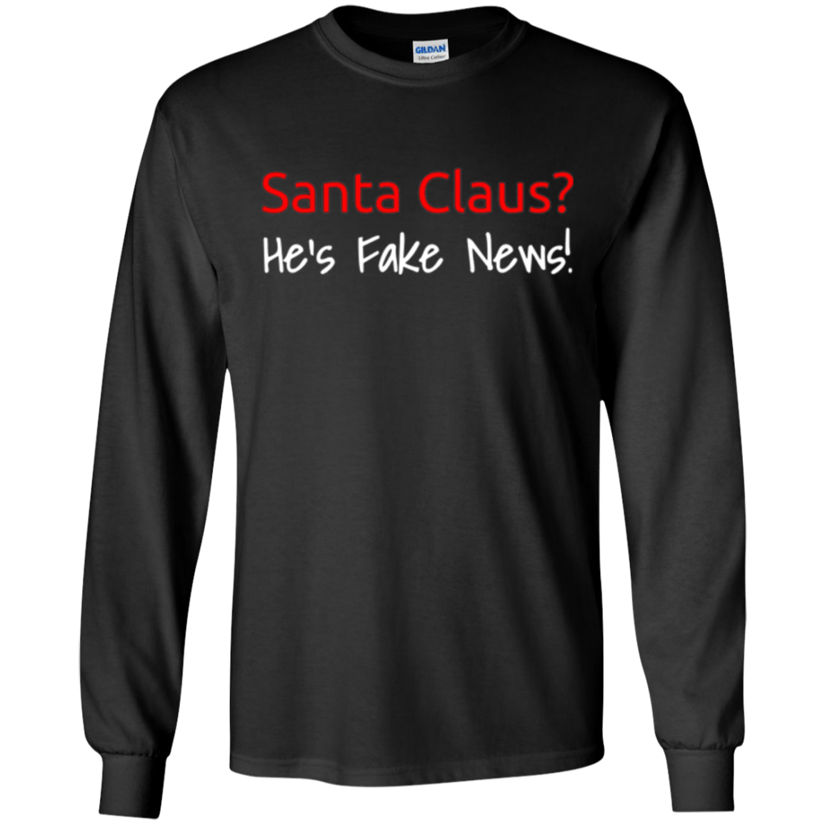 Santa Fake News T-Shirt Trump Joke Funny Christmas Gift