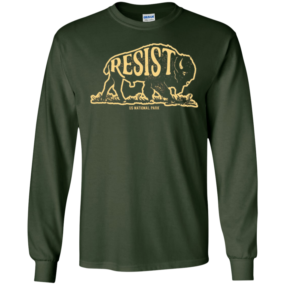 ALT US National Park Resist Service T shirt Bison Vintage
