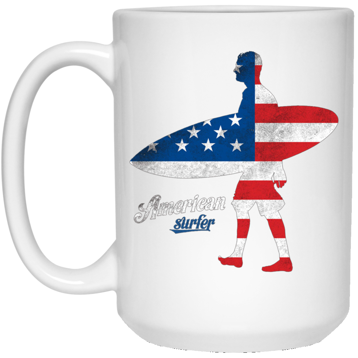 American Flag Surfer Tee Shirt USA Love Surfing Surf Gifts